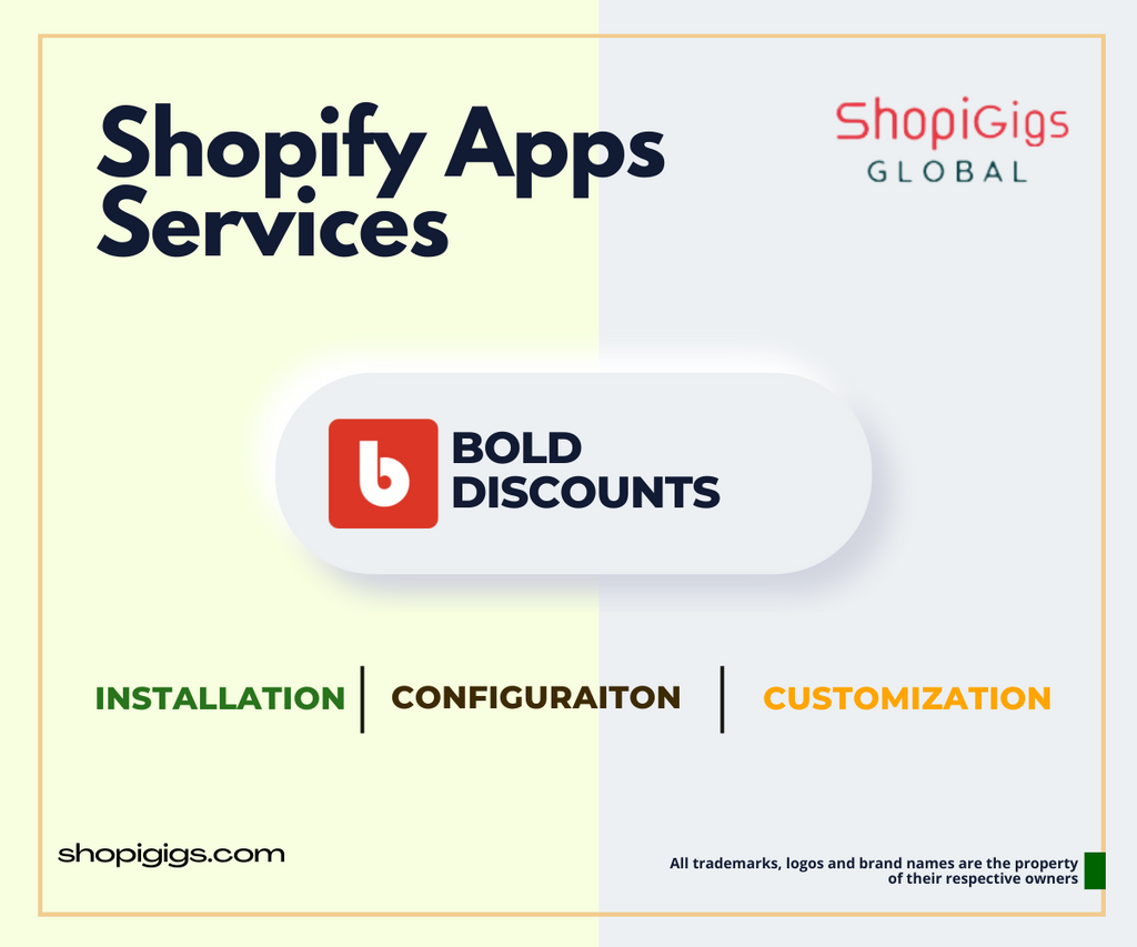 Bold discounts App Setup Installation Configuration by shopigigs shopify experts