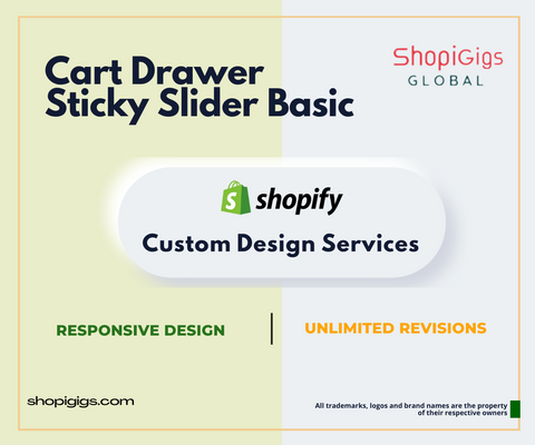 Shopify Customize Sticky Slider Cart Drawer Basic