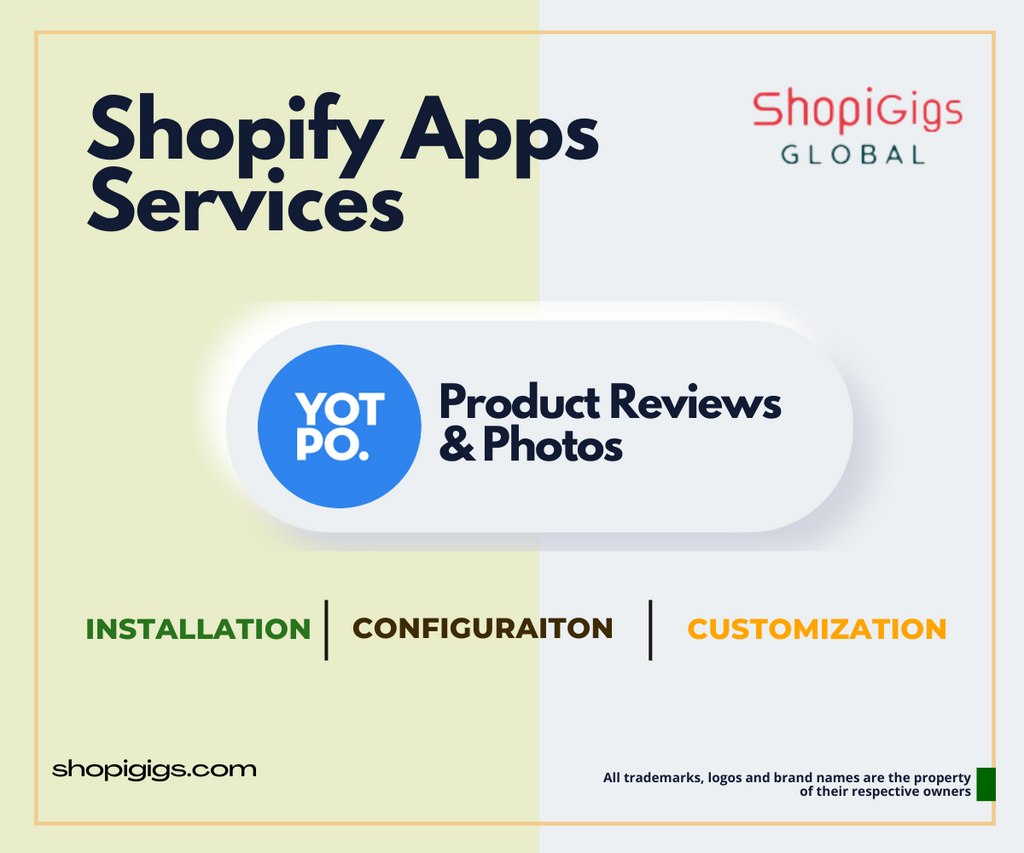 Yotpo Product Review App Setup Installation Configuration by shopigigs shopify experts