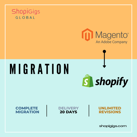 Shopigigs provides magento to shopify migration services. Our developers build wonderful online stores and beautiful shopify e-commerce websites from scratch. Shopify agency, transfer to shopify, shopify stores.shopi gig 100% Responsive