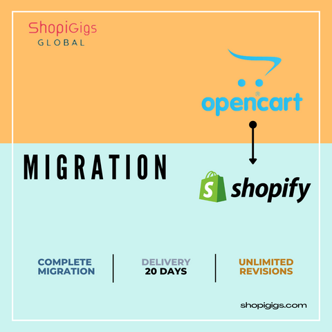 Shopigigs provides OpenCart to shopify migration services. Our developers build wonderful online stores and beautiful shopify e-commerce websites from scratch. Shopify agency, transfer to shopify, shopify stores.shopi gig 100% Responsive