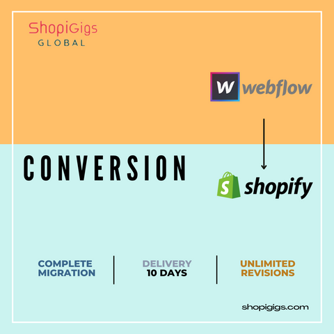 Shopigigs convert webflow design to shopify. Our developers build wonderful online stores and beautiful shopify e-commerce websites from scratch. Shopify agency, transfer to shopify, shopi gig shopify stores. 100% Responsive